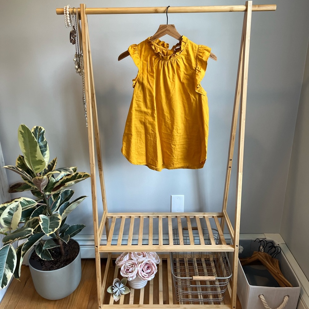 Loft small sleeveless ruffle in marigold